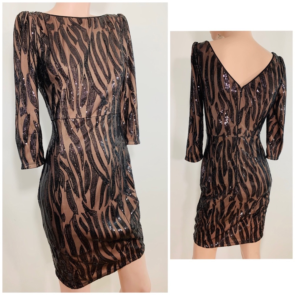 Sheer Sequinned Dress